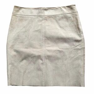 Express suede skirt women’s size 8 beige knee-length pencil